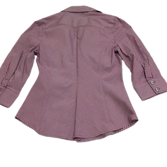Express Blouse-Maroon-Stripe - Picture 2 of 4